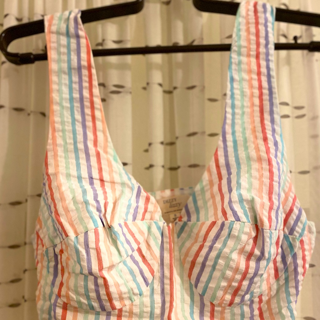 Rainbow Candy Cane Bustier